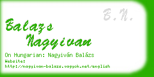 balazs nagyivan business card